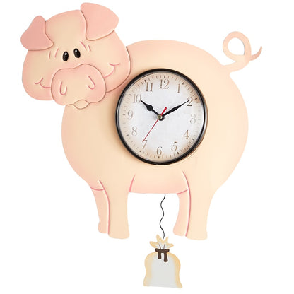 Farmhouse Barnyard Animal Pendulum Wall Clock