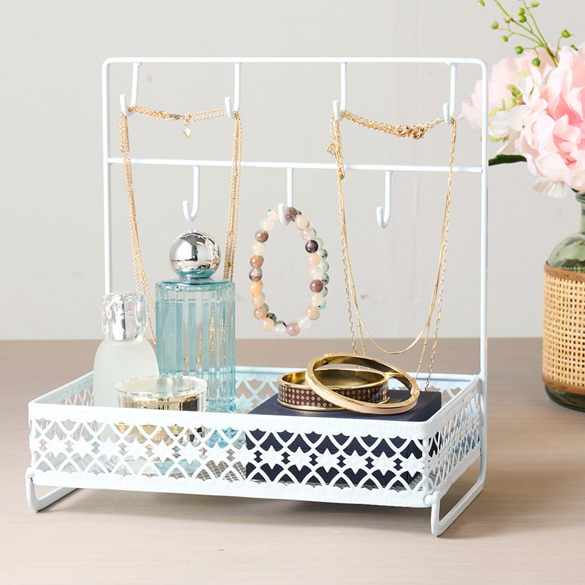 Dresser Top Organizer with Hooks#select-color_white
