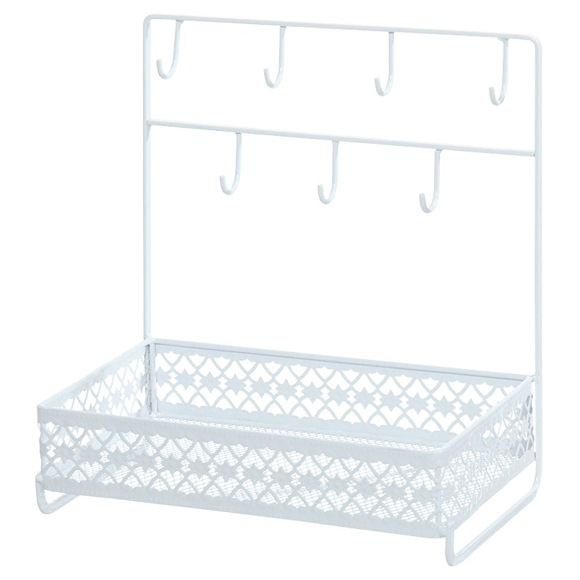 Dresser Top Organizer with Hooks