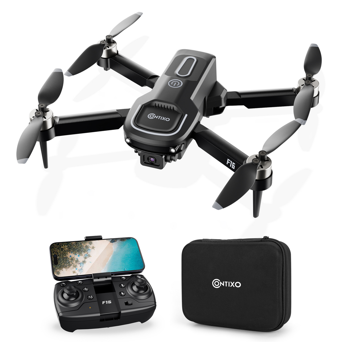 Contixo F16 Stunt Drone - 1080P HD Camera, Foldable Design, Wi-Fi FPV, 16-Min Flight - 2024