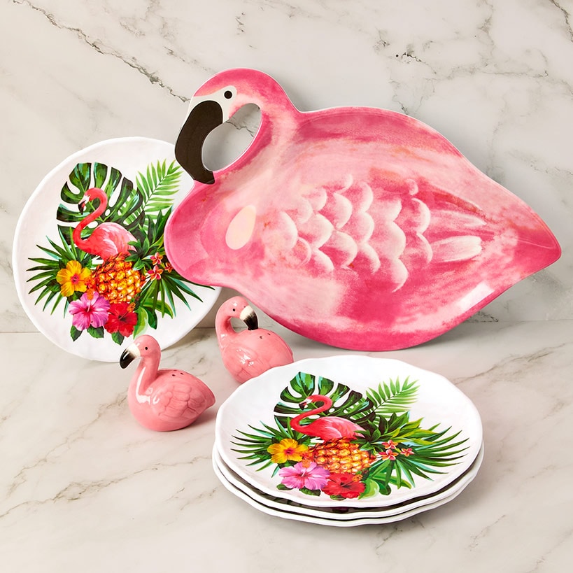 Flamingo in Paradise Tableware - 12" Serving Platter