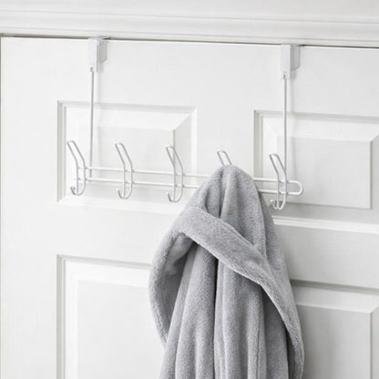 Over-the-Door 5-Hook Rack - Closet or Bedroom
