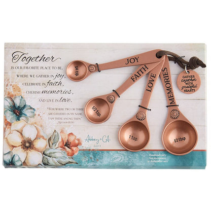 Gather Together Collection - Pie Plate, Wall Cross, Measuring Spoons, Tray