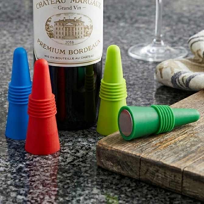 Silicone Wine Bottle Stoppers Set of 4