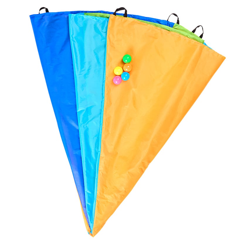 Giant Rainbow Parachute for Kids - Durable Nylon with Handles and Balls
