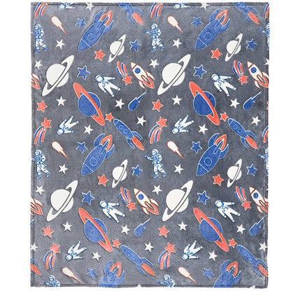 Glow-in-the Dark Blanket for Kids 50" x 60"