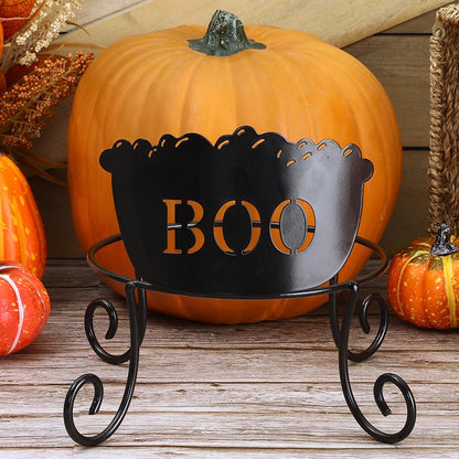 Halloween Pumpkin Holder In Boo Cat Owl Or Witch Design