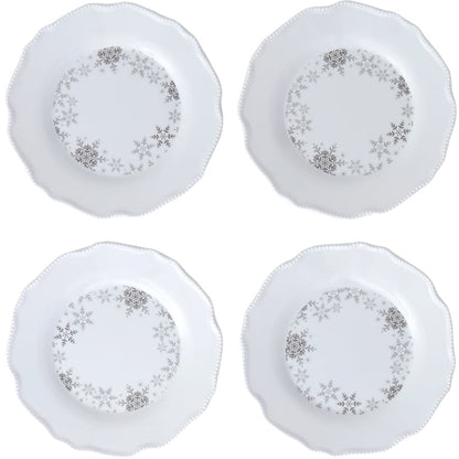 Christmas Place Setting Sentiment Word Décor or Salad Plates - Set of 4