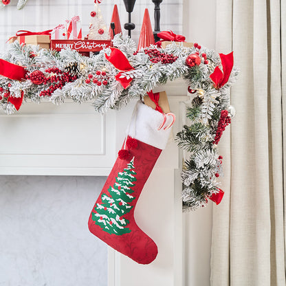 Classic Holiday Christmas Tree or Snowman Truck Stocking