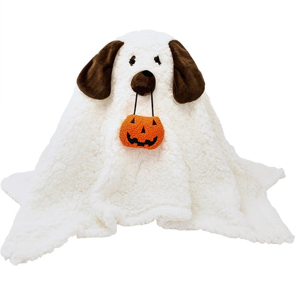 Howl-o-Ween Ghost Dog Halloween Decorative Pillow