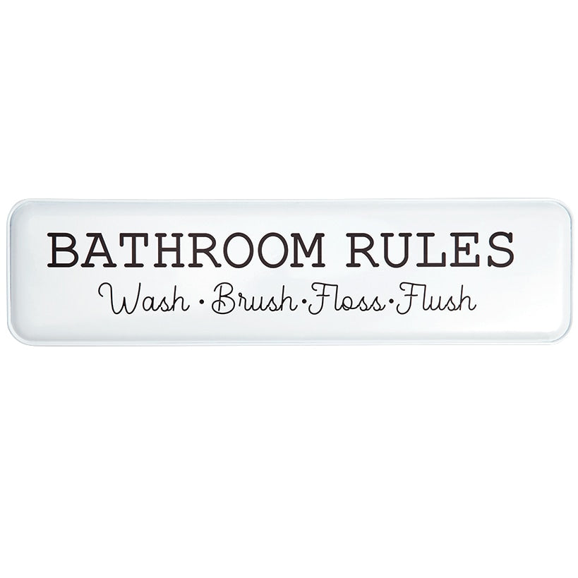 Humorous Household Metal Signs - Bathroom, Laundry, or Mudroom