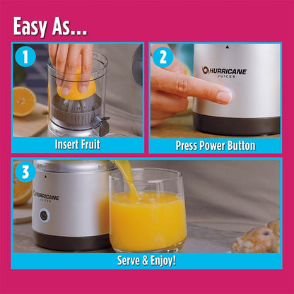 Hurricane Juicer - No Waste, Compact, Cordless, and Rechargable