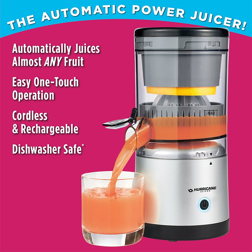 Hurricane Juicer - No Waste, Compact, Cordless, and Rechargable