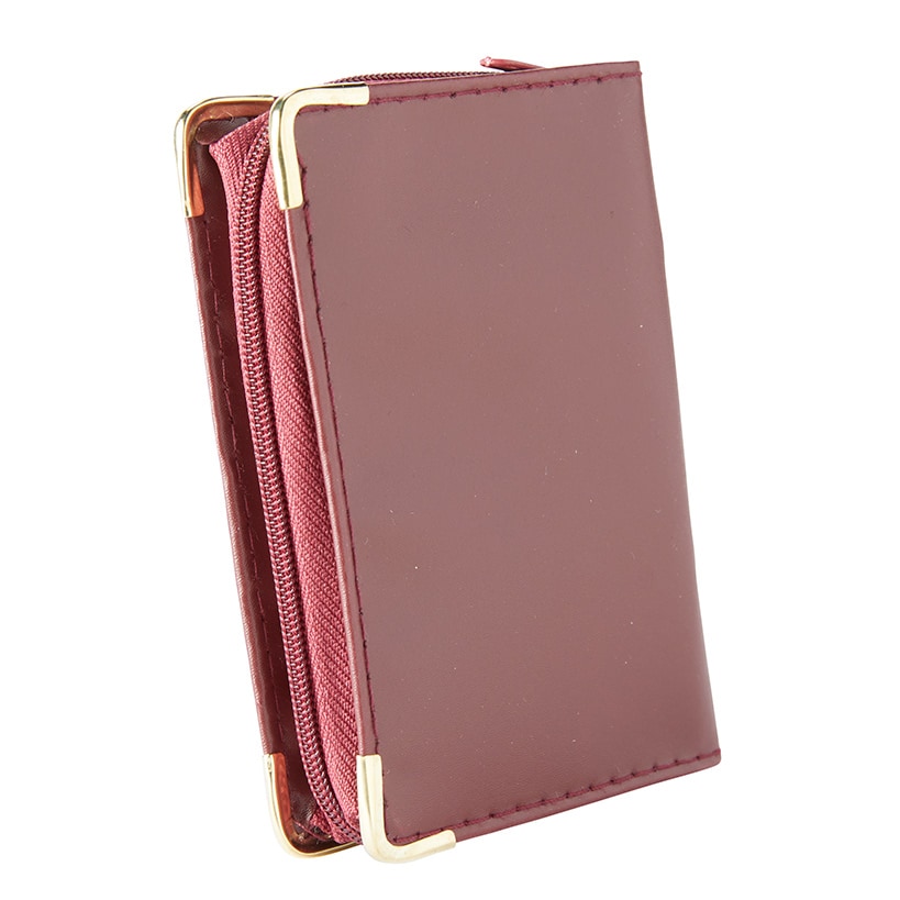 Wallet with Card Sleeves and ID Pocket#select-color_burgundy