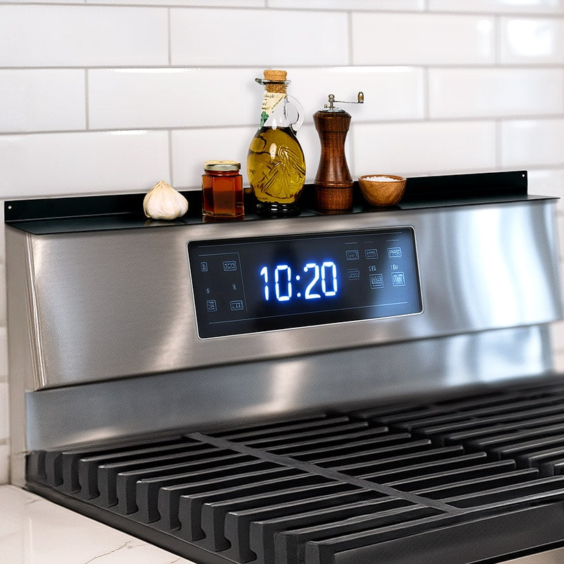 Magnetic Stovetop Storage Shelf in Stainless Steel - 2-Pc. - 15"L#select-color_black