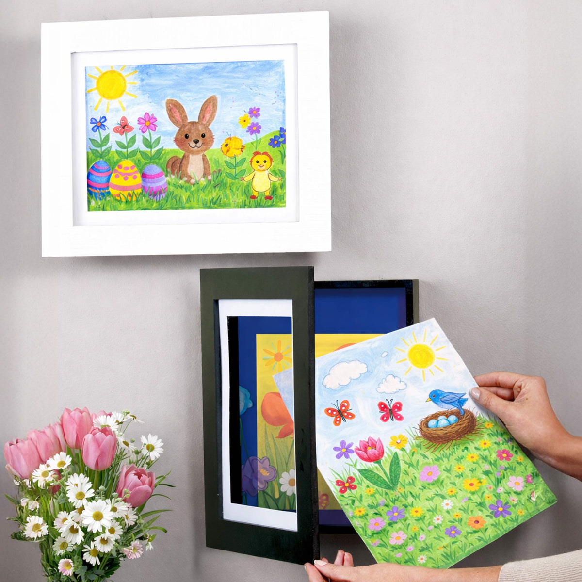 Interchangeable Artwork Frame With Storage