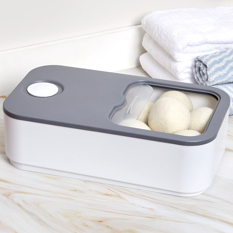 Laundry Dual Detergent Dispenser or Sliding Laundry Pod Storage Container