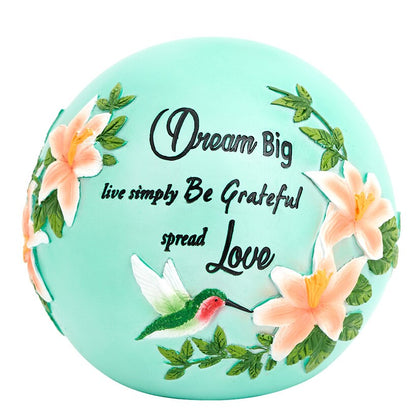 Lighted Ball Décor With Sentiment - Dream Big or Sunshine