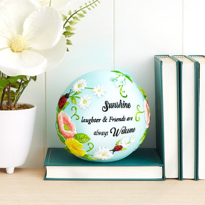 Lighted Ball Décor With Sentiment - Dream Big, Friends, or Sunshine