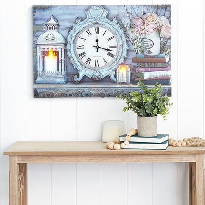 Themed Lighted Clock Wall Art