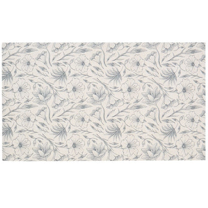 Washable Magnolia Floral Rugs or Runner