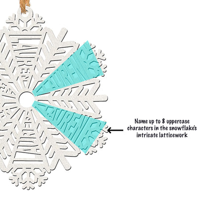 Personalized Wood Snowflake Ornament