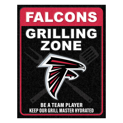 NFL Grill Zone Metal Sign