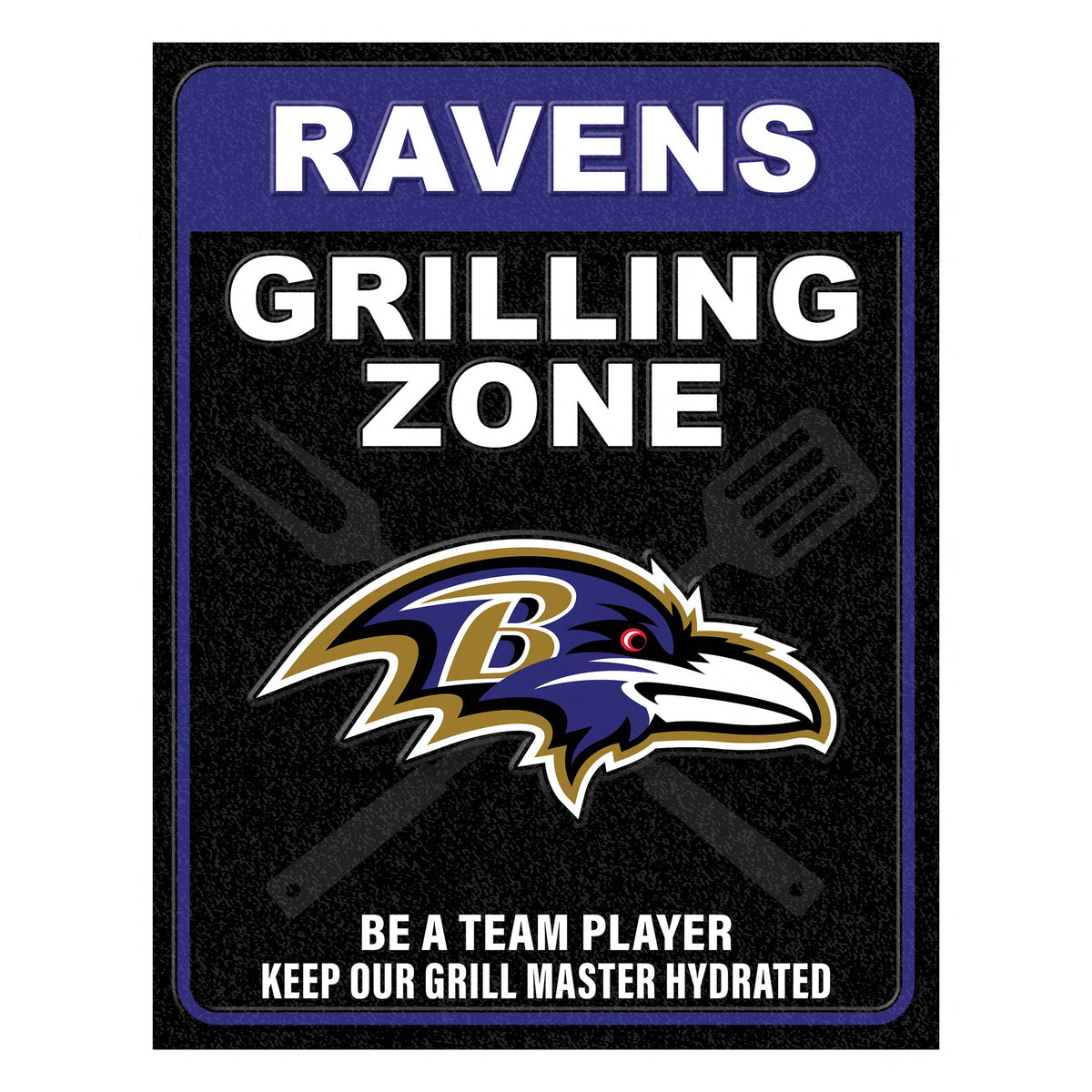 NFL Grill Zone Metal Sign