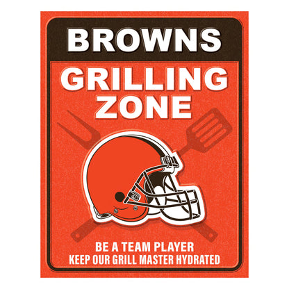 NFL Grill Zone Metal Sign