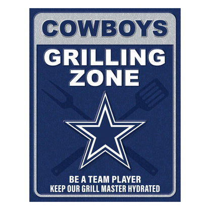 NFL Grill Zone Metal Sign