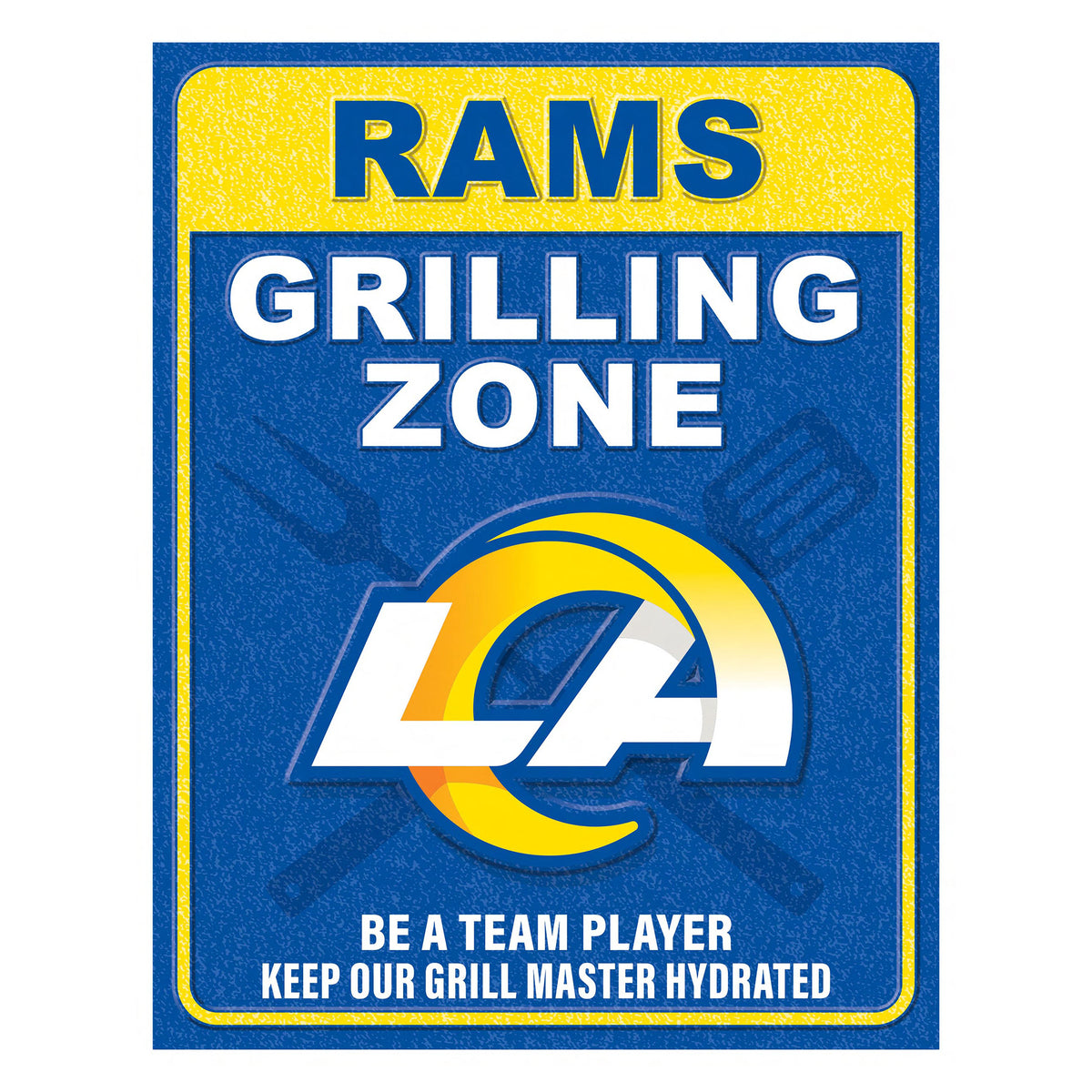 NFL Grill Zone Metal Sign