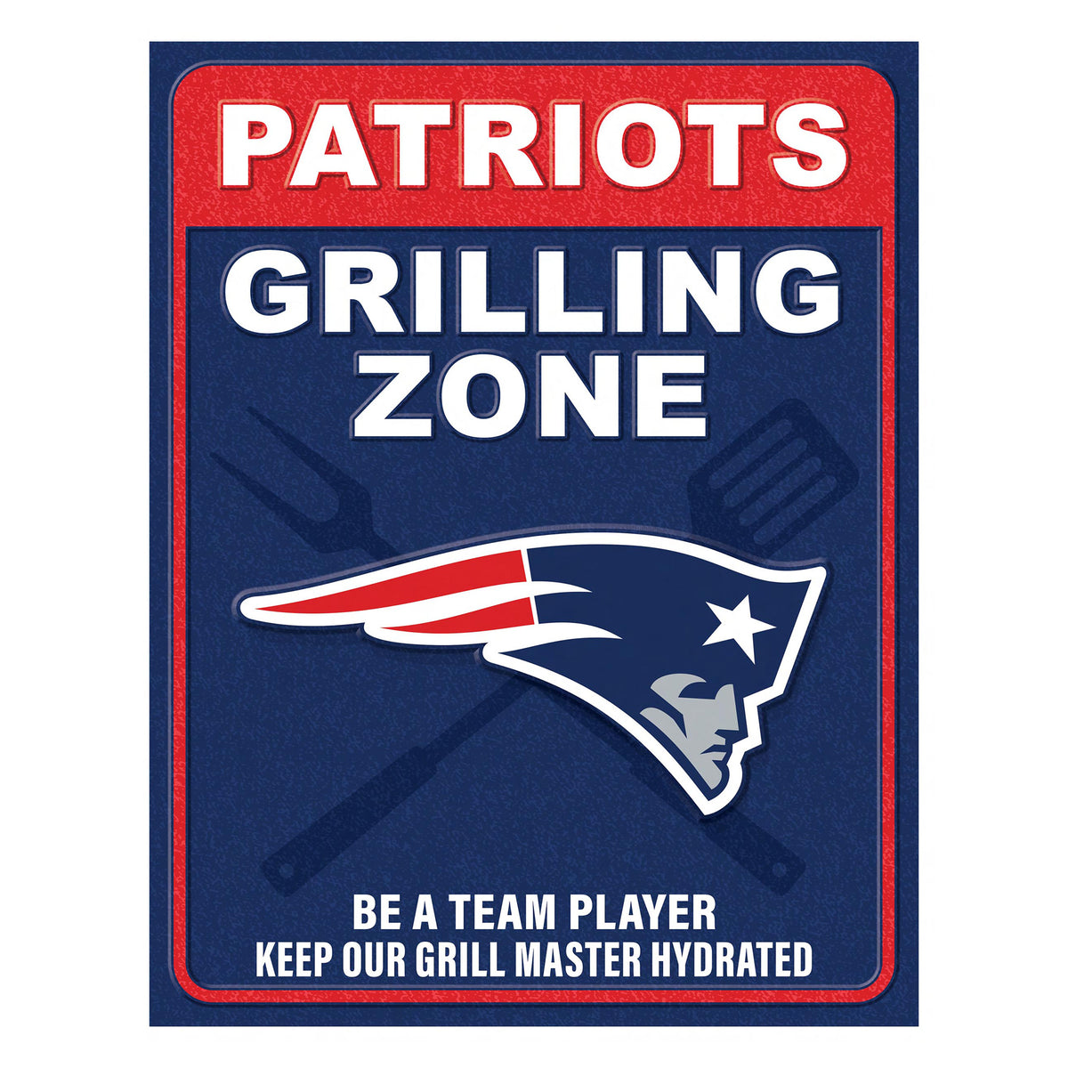 NFL Grill Zone Metal Sign