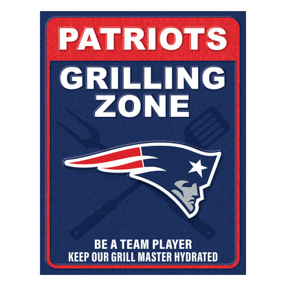 NFL Grill Zone Metal Sign