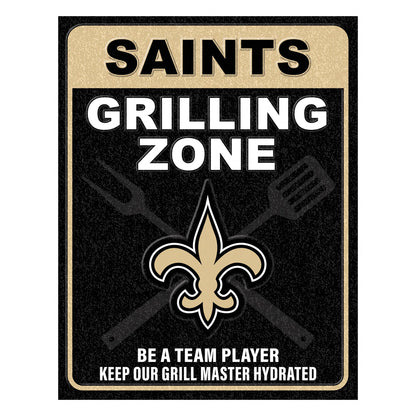 NFL Grill Zone Metal Sign