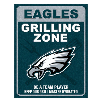 NFL Grill Zone Metal Sign