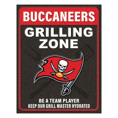 NFL Grill Zone Metal Sign