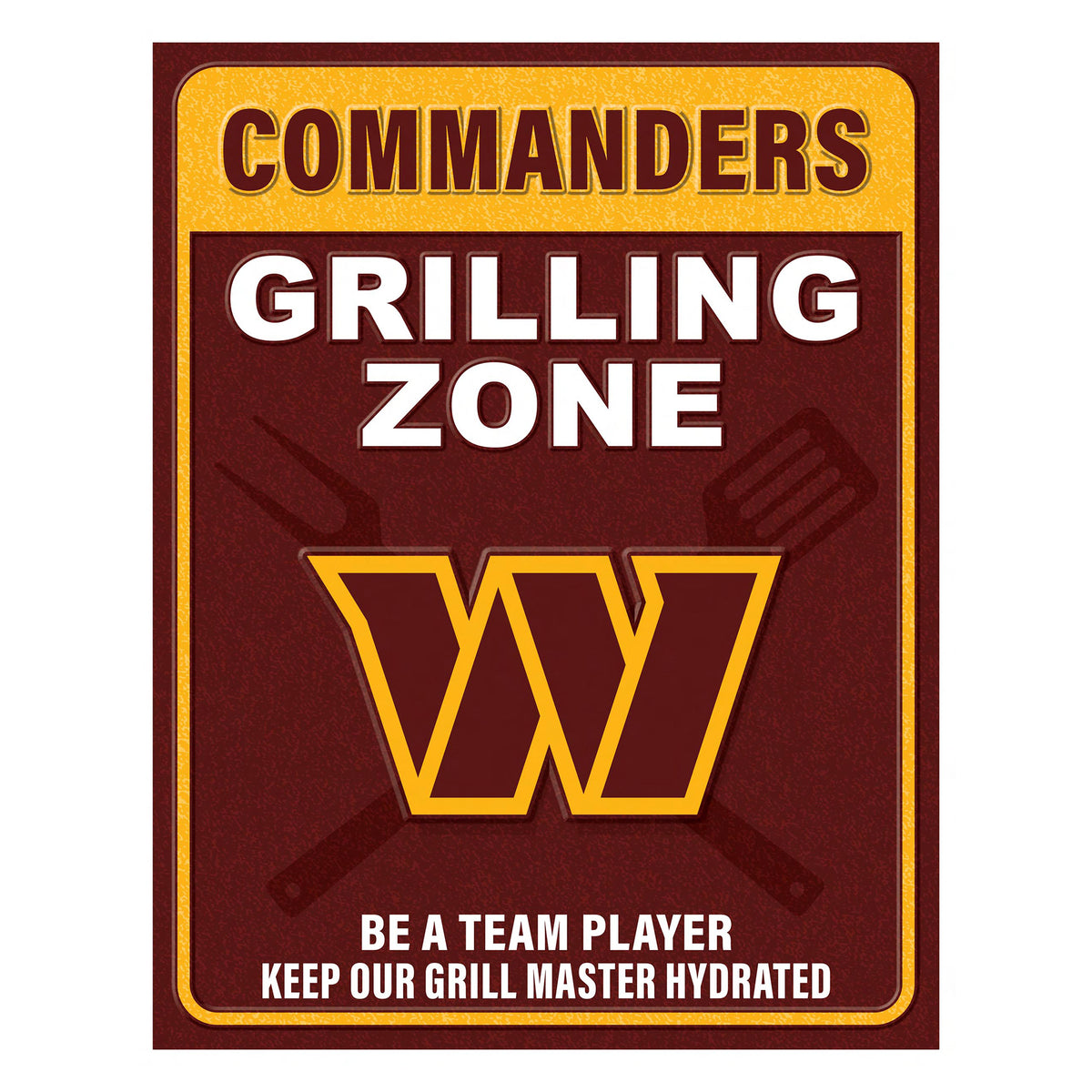 NFL Grill Zone Metal Sign