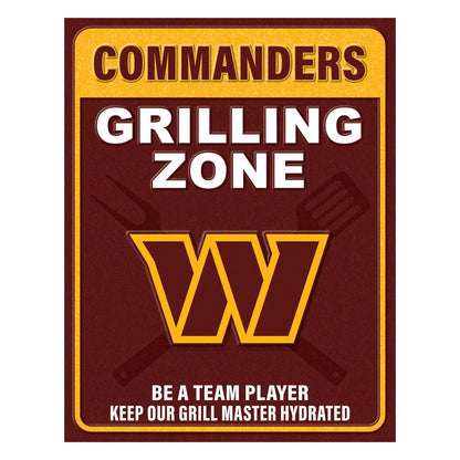 NFL Grill Zone Metal Sign