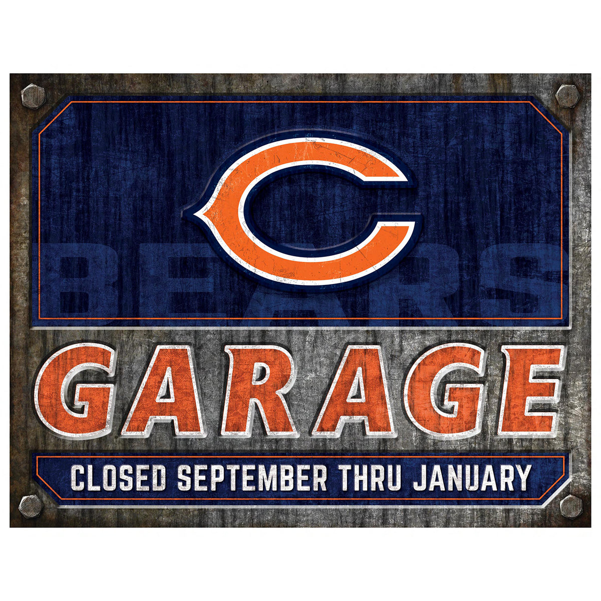 NFL Garage Metal Sign