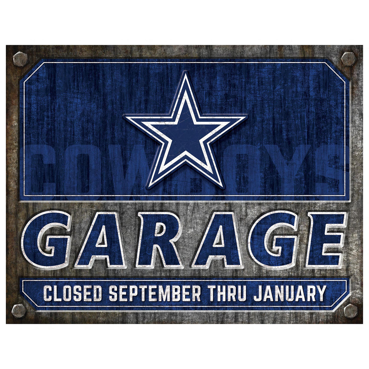 NFL Garage Metal Sign