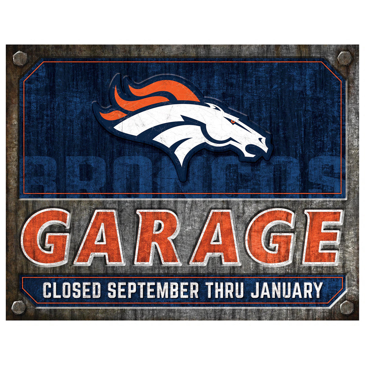 NFL Garage Metal Sign