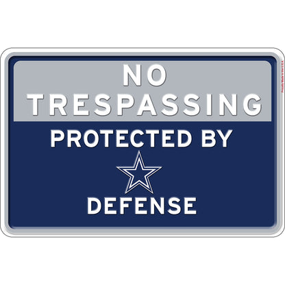 NFL No Trespassing Metal Sign