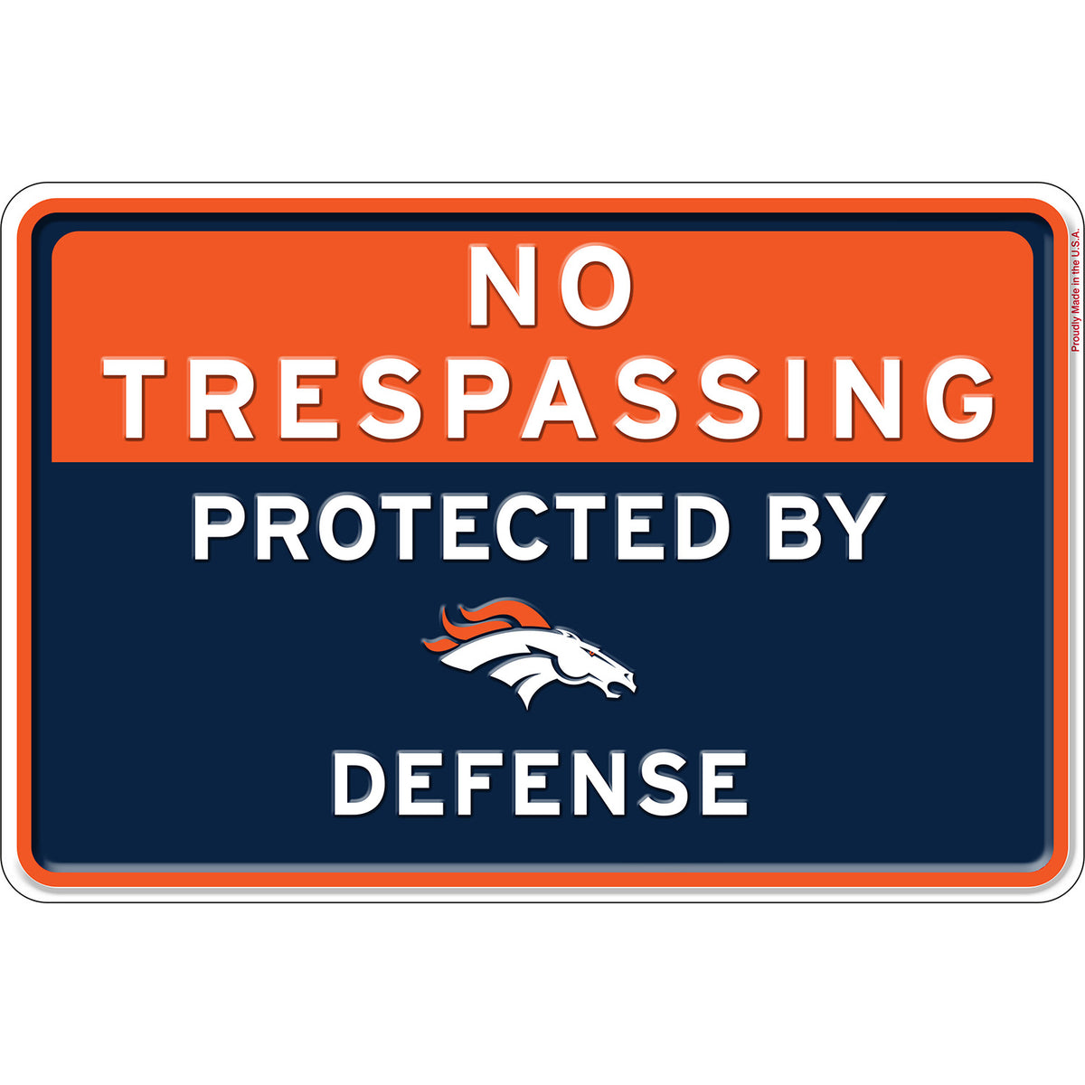 NFL No Trespassing Metal Sign