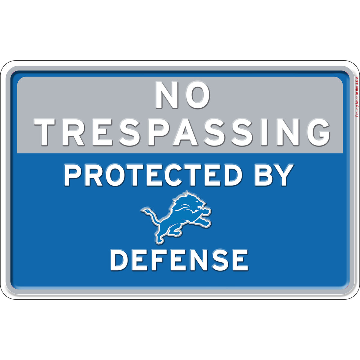 NFL No Trespassing Metal Sign