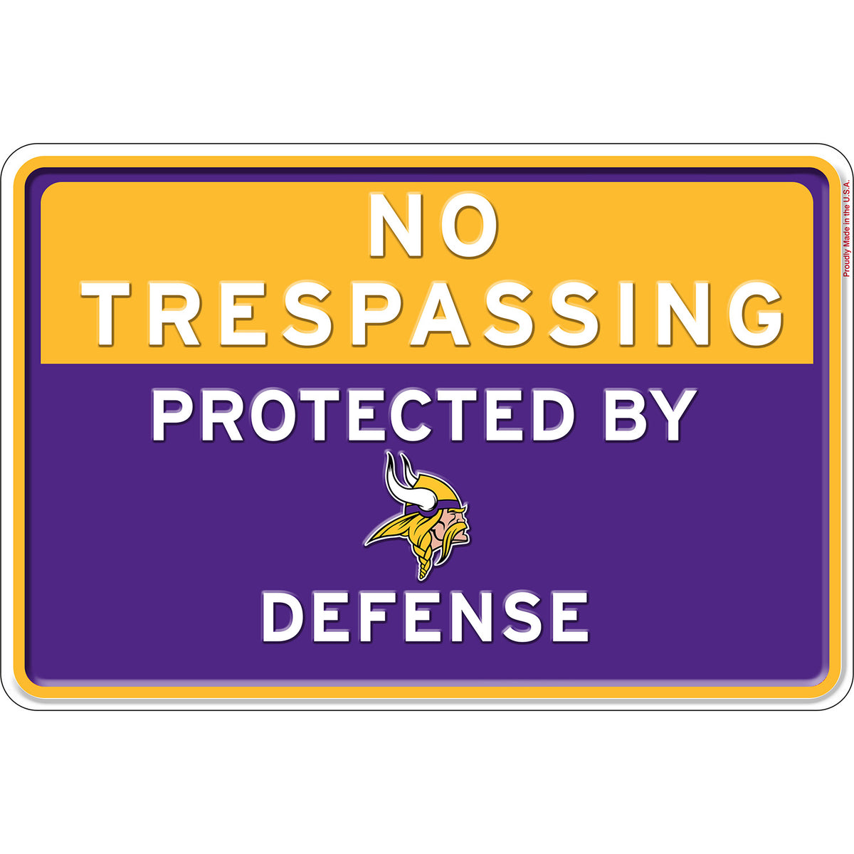 NFL No Trespassing Metal Sign