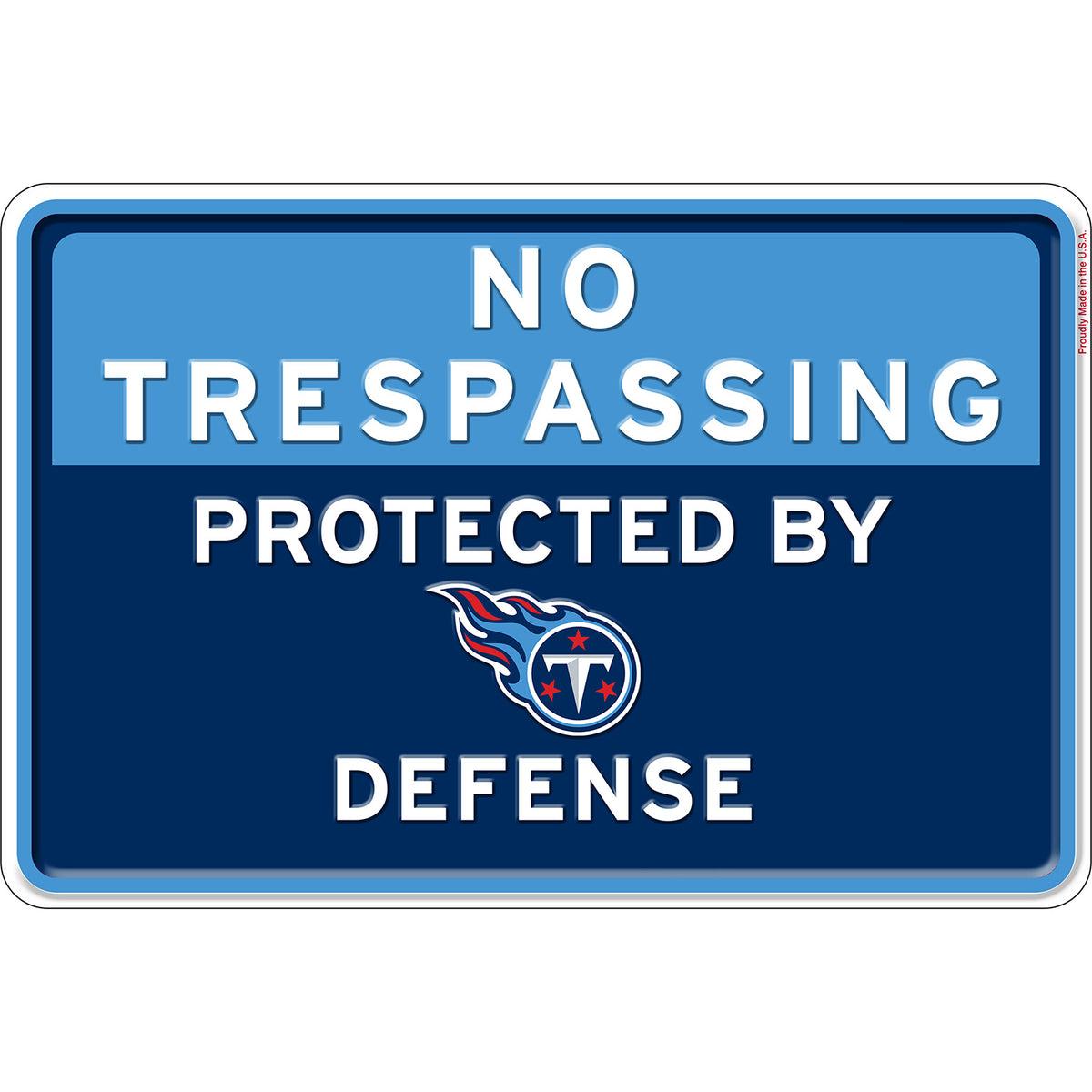 NFL No Trespassing Metal Sign