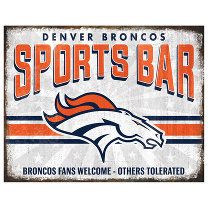 NFL Sports Bar Metal Sign