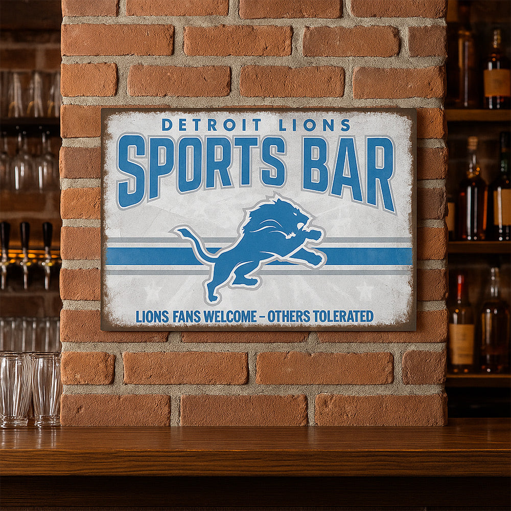 NFL Sports Bar Metal Sign