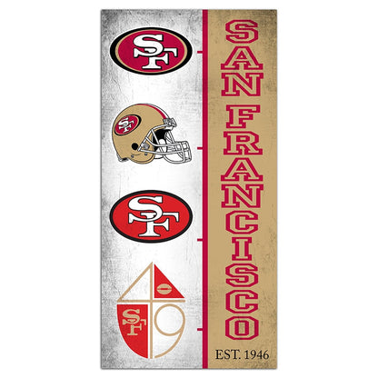 NFL Team Logo History Sign