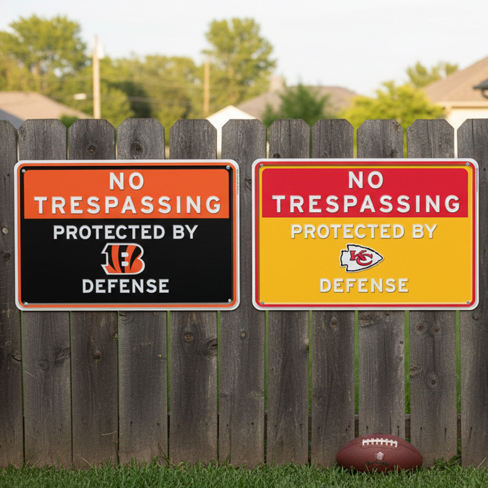 NFL No Trespassing Metal Sign